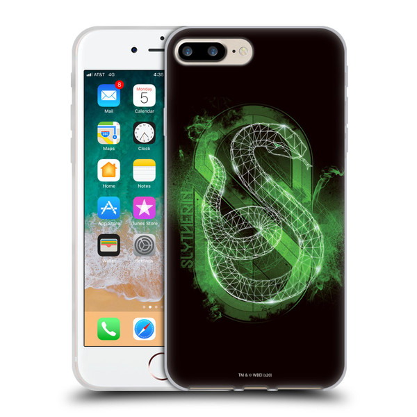 Harry Potter Deathly Hallows XVIII Slytherin Soft Gel Case for Apple iPhone 7 Plus / iPhone 8 Plus & MagSafe