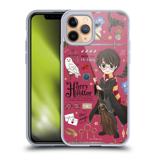 Harry Potter Deathly Hallows XXXVII Harry Pattern Soft Gel Case for Apple iPhone 11 Pro & MagSafe