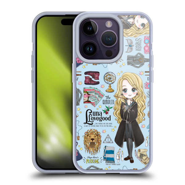 Harry Potter Deathly Hallows XXXVII Luna Pattern Soft Gel Case for Apple iPhone 14 Pro
