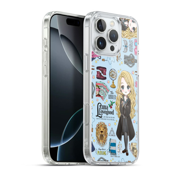 Harry Potter Deathly Hallows XXXVII Luna Pattern Soft Gel Case for Apple iPhone 16 Pro Max & MagSafe