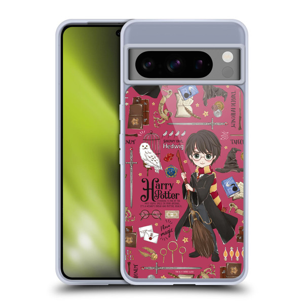 Harry Potter Deathly Hallows XXXVII Harry Pattern Soft Gel Case for Google Pixel 8 Pro