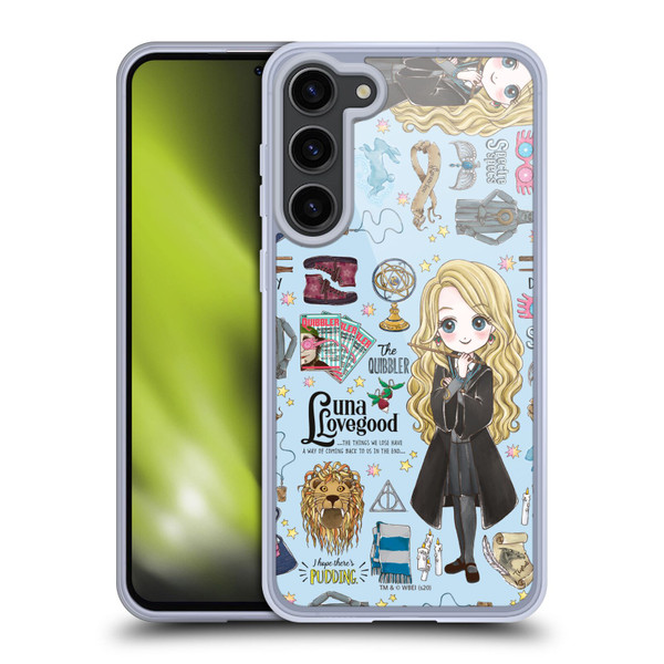Harry Potter Deathly Hallows XXXVII Luna Pattern Soft Gel Case for Samsung Galaxy S23+ 5G