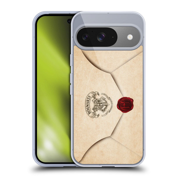 Harry Potter Hogwarts Letter Envelope Acceptance Parchment Soft Gel Case for Google Pixel 9 / Pixel 9 Pro