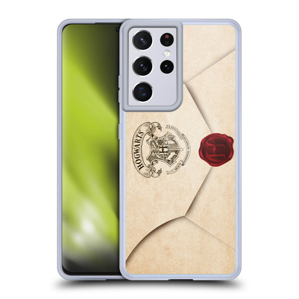 Harry Potter Hogwarts Letter Envelope Acceptance Parchment Soft Gel Case for Samsung Galaxy S21 Ultra 5G