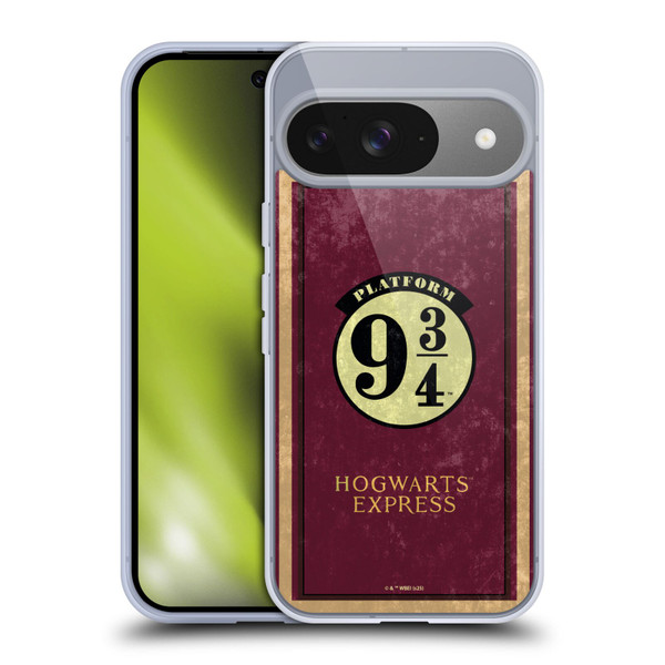 Harry Potter Locations Typography Platform 9 3/4 Soft Gel Case for Google Pixel 9 / Pixel 9 Pro
