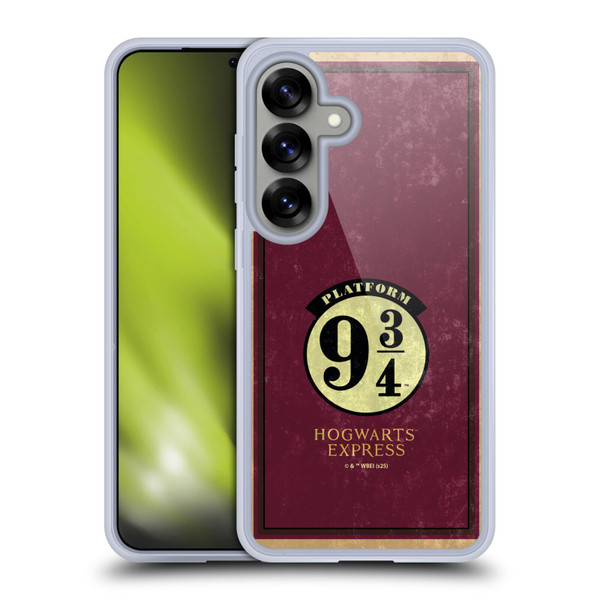 Harry Potter Locations Typography Platform 9 3/4 Soft Gel Case for Samsung Galaxy S25 & MagSafe