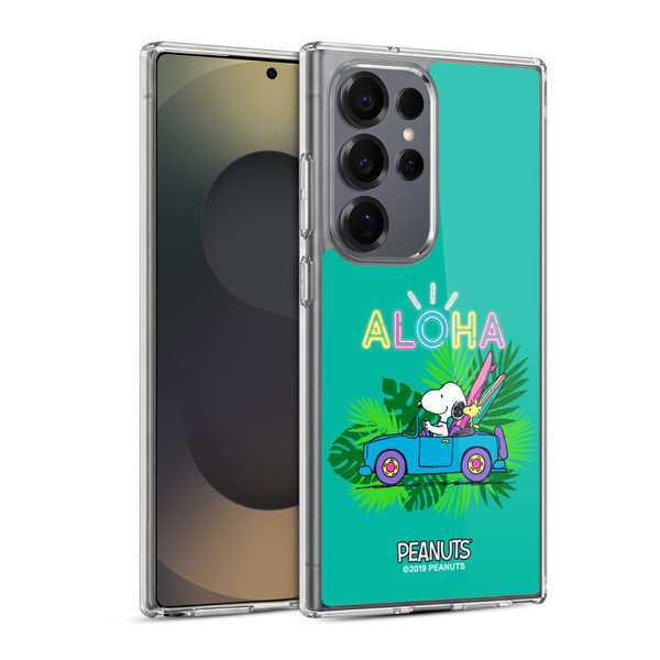 Peanuts Snoopy Aloha Disco Tropical Surf Soft Gel Case for Samsung Galaxy S25 Ultra & MagSafe