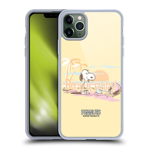Peanuts Beach Snoopy Sunset Soft Gel Case for Apple iPhone 11 Pro Max & MagSafe