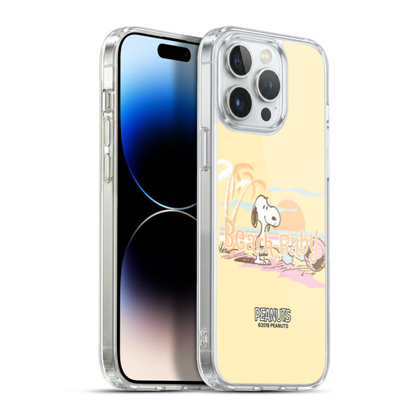 Peanuts Beach Snoopy Sunset Soft Gel Case for Apple iPhone 13 Pro Max & MagSafe