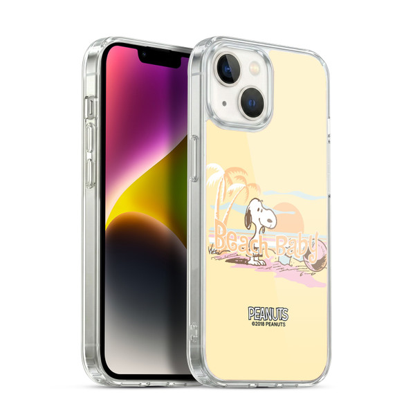 Peanuts Beach Snoopy Sunset Soft Gel Case for Apple iPhone 14