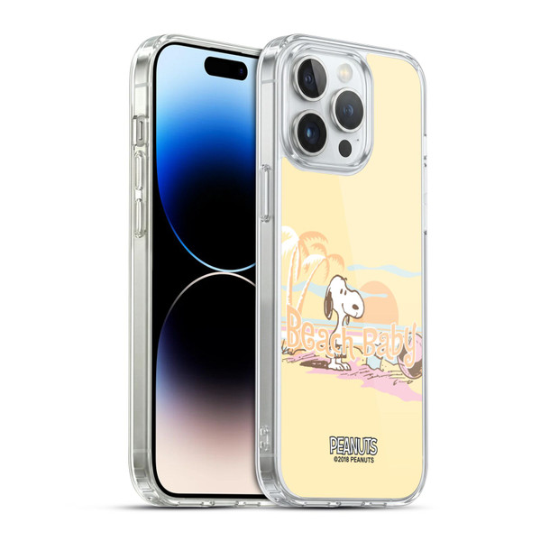 Peanuts Beach Snoopy Sunset Soft Gel Case for Apple iPhone 14 Pro Max & MagSafe