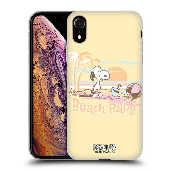 Peanuts Beach Snoopy Sunset Soft Gel Case for Apple iPhone XR