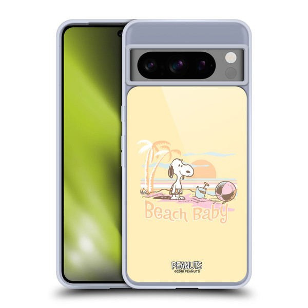 Peanuts Beach Snoopy Sunset Soft Gel Case for Google Pixel 8 Pro