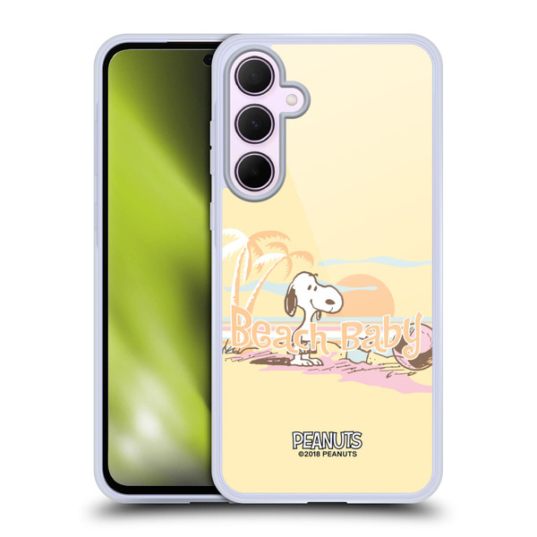 Peanuts Beach Snoopy Sunset Soft Gel Case for Samsung Galaxy A35 5G