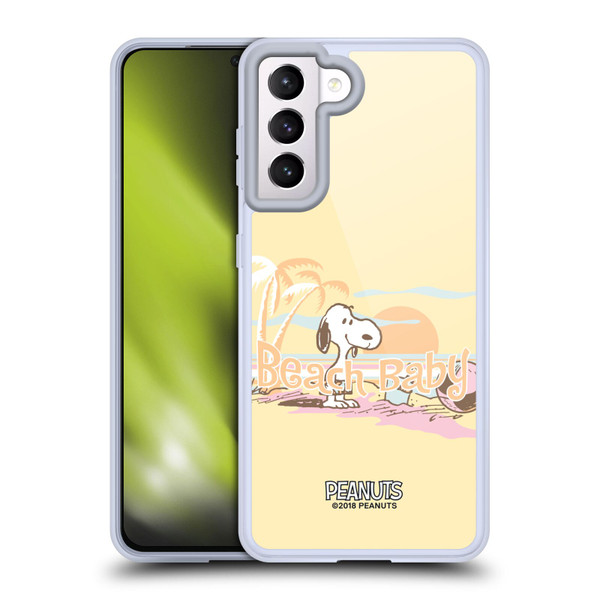 Peanuts Beach Snoopy Sunset Soft Gel Case for Samsung Galaxy S21 5G
