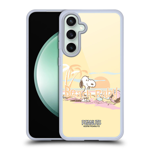 Peanuts Beach Snoopy Sunset Soft Gel Case for Samsung Galaxy S23 FE 5G & MagSafe