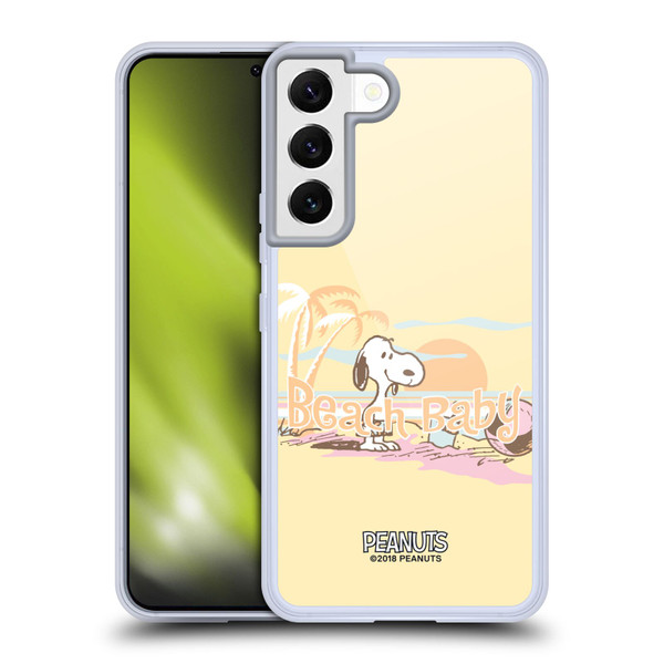 Peanuts Beach Snoopy Sunset Soft Gel Case for Samsung Galaxy S22 5G