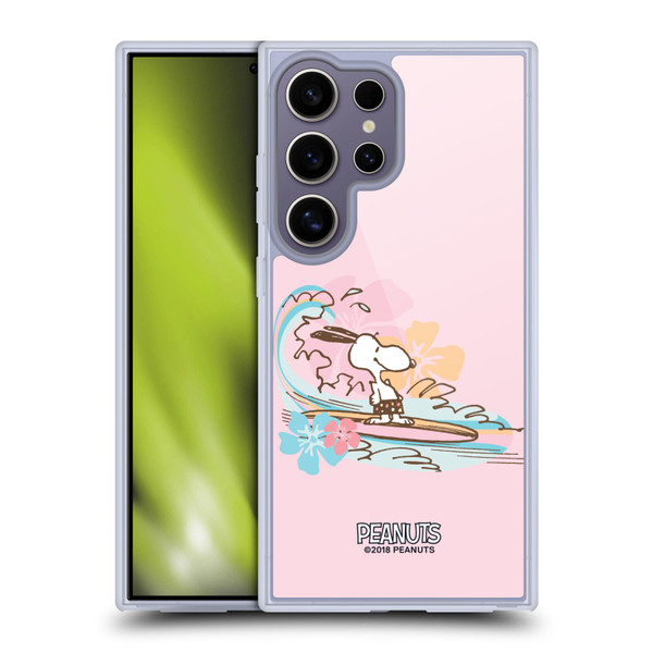 Peanuts Beach Snoopy Surf Soft Gel Case for Samsung Galaxy S25 Ultra & MagSafe