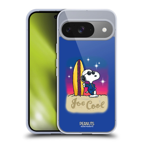 Peanuts Snoopy Boardwalk Airbrush Joe Cool Surf Soft Gel Case for Google Pixel 9 / Pixel 9 Pro