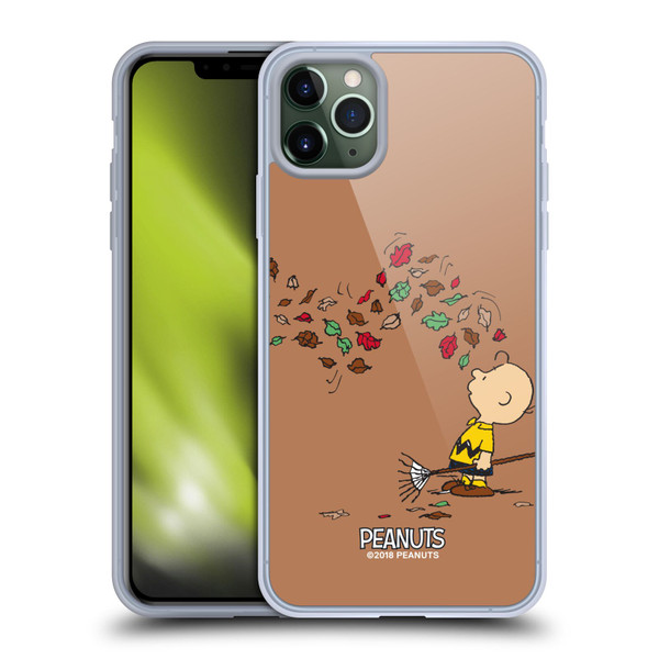 Peanuts Charlie Brown Autumn Soft Gel Case for Apple iPhone 11 Pro Max & MagSafe
