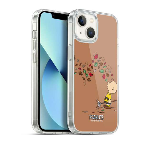 Peanuts Charlie Brown Autumn Soft Gel Case for Apple iPhone 13
