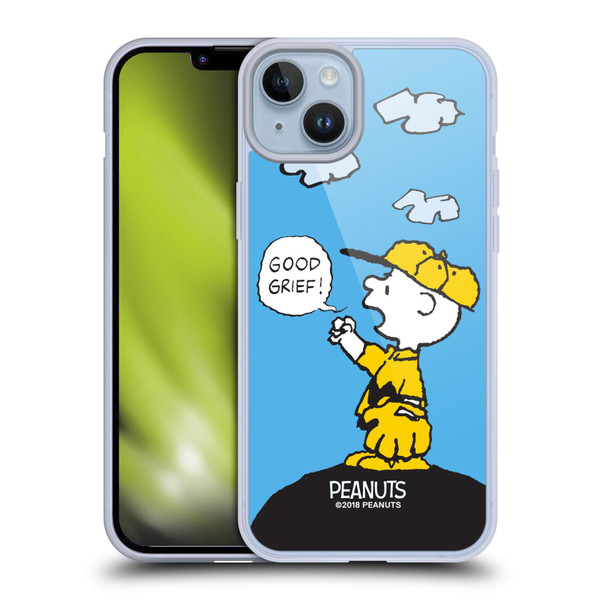 Peanuts Charlie Brown Good Grief Soft Gel Case for Apple iPhone 14 Plus & MagSafe