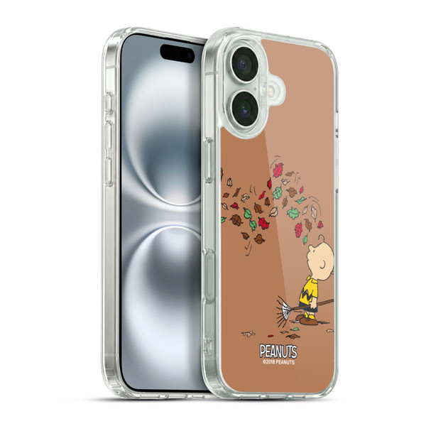 Peanuts Charlie Brown Autumn Soft Gel Case for Apple iPhone 16 Plus & MagSafe