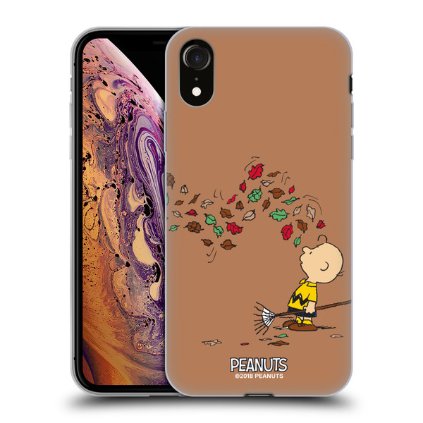 Peanuts Charlie Brown Autumn Soft Gel Case for Apple iPhone XR