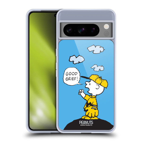 Peanuts Charlie Brown Good Grief Soft Gel Case for Google Pixel 8 Pro