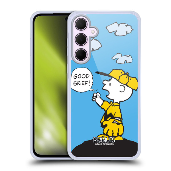 Peanuts Charlie Brown Good Grief Soft Gel Case for Samsung Galaxy A35 5G