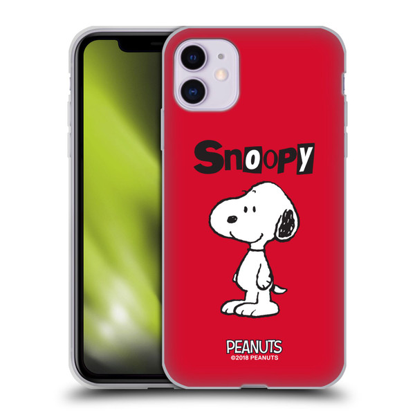 Peanuts Characters Snoopy Soft Gel Case for Apple iPhone 11