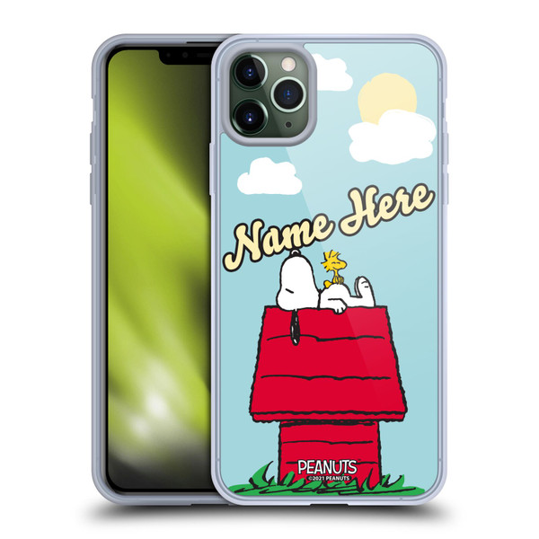 Custom Customised Personalised Peanuts Art Snoopy & Woodstock Soft Gel Case for Apple iPhone 11 Pro Max