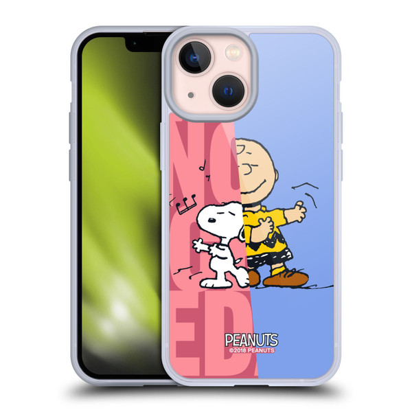 Peanuts Halfs And Laughs Snoopy & Charlie Soft Gel Case for Apple iPhone 13 Mini