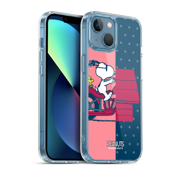 Peanuts Halfs And Laughs Snoopy & Woodstock Soft Gel Case for Apple iPhone 13 Mini & MagSafe
