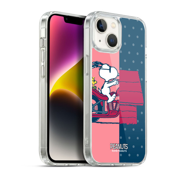 Peanuts Halfs And Laughs Snoopy & Woodstock Soft Gel Case for Apple iPhone 14