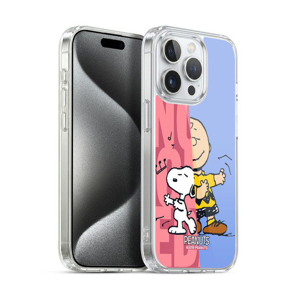 Peanuts Halfs And Laughs Snoopy & Charlie Soft Gel Case for Apple iPhone 15 Pro & MagSafe