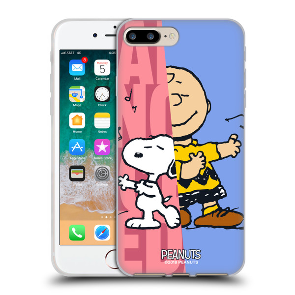 Peanuts Halfs And Laughs Snoopy & Charlie Soft Gel Case for Apple iPhone 7 Plus / iPhone 8 Plus & MagSafe