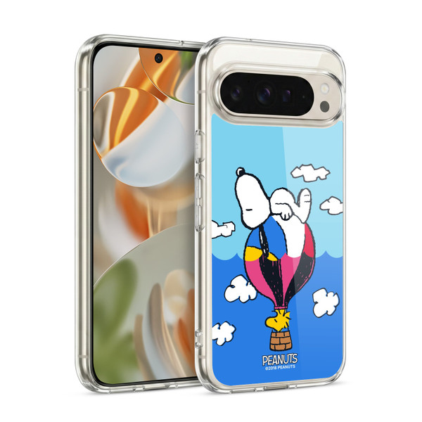 Peanuts Halfs And Laughs Snoopy & Woodstock Balloon Soft Gel Case for Google Pixel 9 / Pixel 9 Pro