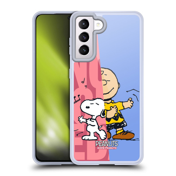 Peanuts Halfs And Laughs Snoopy & Charlie Soft Gel Case for Samsung Galaxy S21 5G