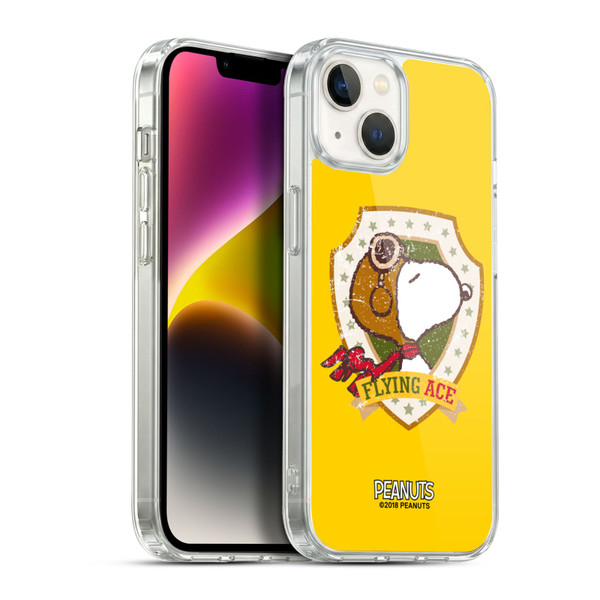 Peanuts The Many Faces Of Snoopy Flying Ace Soft Gel Case for Apple iPhone 14 Plus & MagSafe