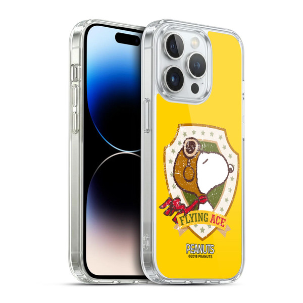 Peanuts The Many Faces Of Snoopy Flying Ace Soft Gel Case for Apple iPhone 14 Pro & MagSafe