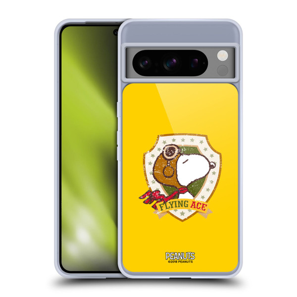 Peanuts The Many Faces Of Snoopy Flying Ace Soft Gel Case for Google Pixel 8 Pro