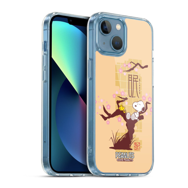 Peanuts Oriental Snoopy Sleepy Soft Gel Case for Apple iPhone 13 Mini & MagSafe