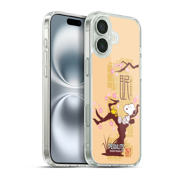 Peanuts Oriental Snoopy Sleepy Soft Gel Case for Apple iPhone 16 Plus & MagSafe