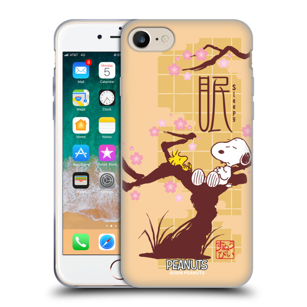 Peanuts Oriental Snoopy Sleepy Soft Gel Case for Apple iPhone 7 / 8 / SE 2020 & 2022 & MagSafe