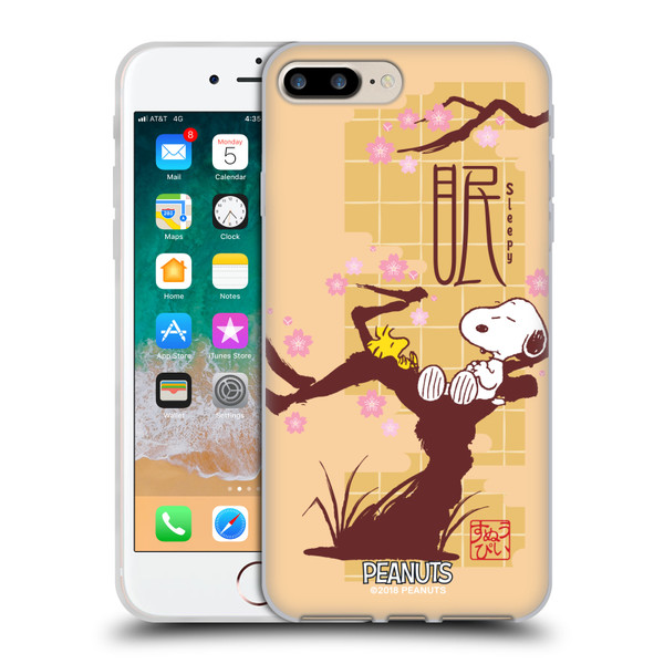 Peanuts Oriental Snoopy Sleepy Soft Gel Case for Apple iPhone 7 Plus / iPhone 8 Plus & MagSafe