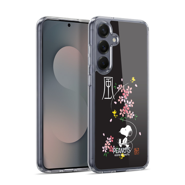Peanuts Oriental Snoopy Cherry Blossoms Soft Gel Case for Samsung Galaxy S25+ & MagSafe