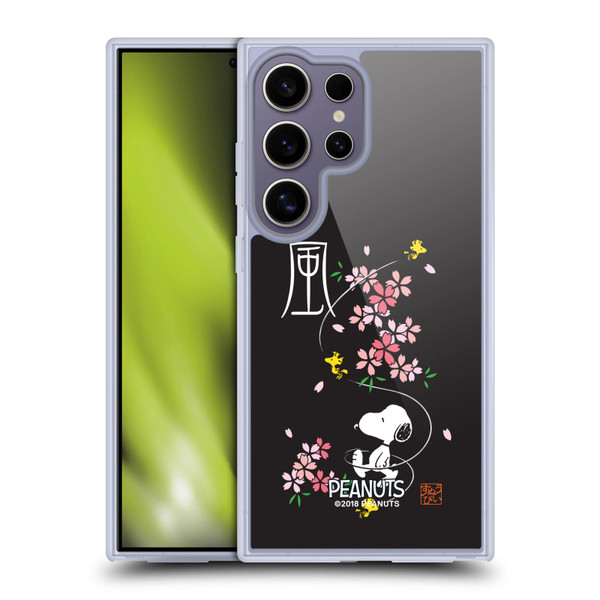 Peanuts Oriental Snoopy Cherry Blossoms Soft Gel Case for Samsung Galaxy S25 Ultra & MagSafe