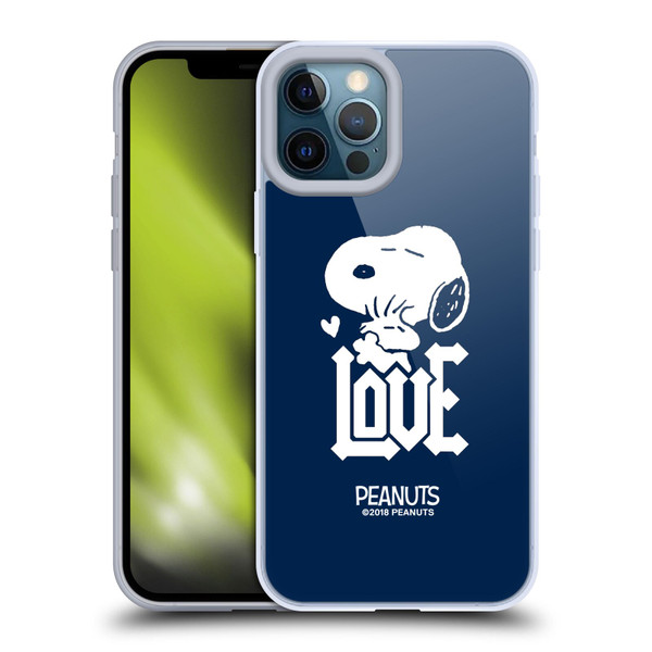 Peanuts Rock Tees Snoopy Woodstock Love Soft Gel Case for Apple iPhone 12 Pro Max & MagSafe