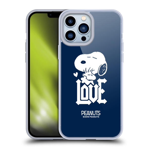 Peanuts Rock Tees Snoopy Woodstock Love Soft Gel Case for Apple iPhone 13 Pro Max & MagSafe